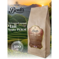 Чай листовой черный цейлонский Beuli's Super PEKOE (Бьюлис Супер ПЕКО) 300 г